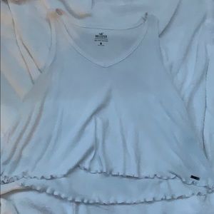 white hollister tank